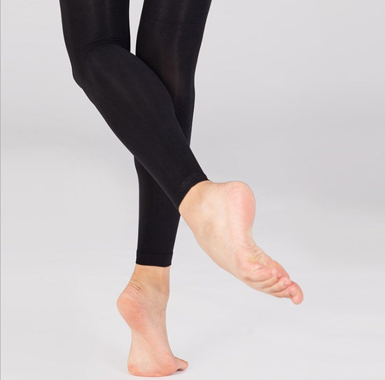 Black footless dance stockings, image_restrict_option="BLACK"