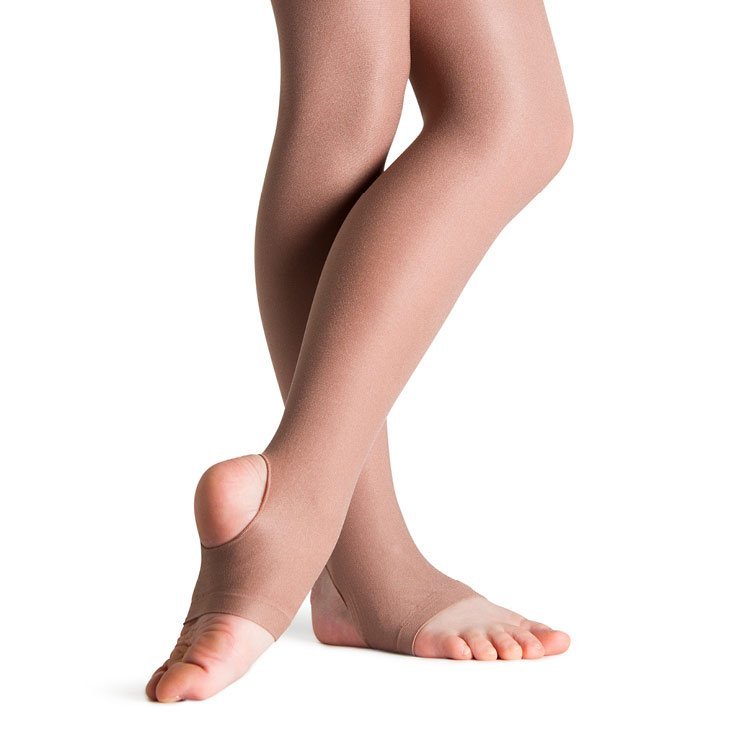 Mytoptrendz Tan 60 Denier Opaque Stirrup Dance Tights – Open Toe & Heel For Ballet, Jazz, Tap (Kids & Adults)